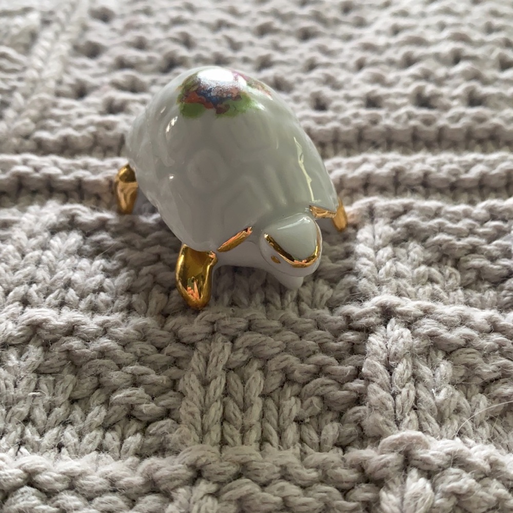 Vintage/Antique Limoges France Miniature Turtle Trinket Box